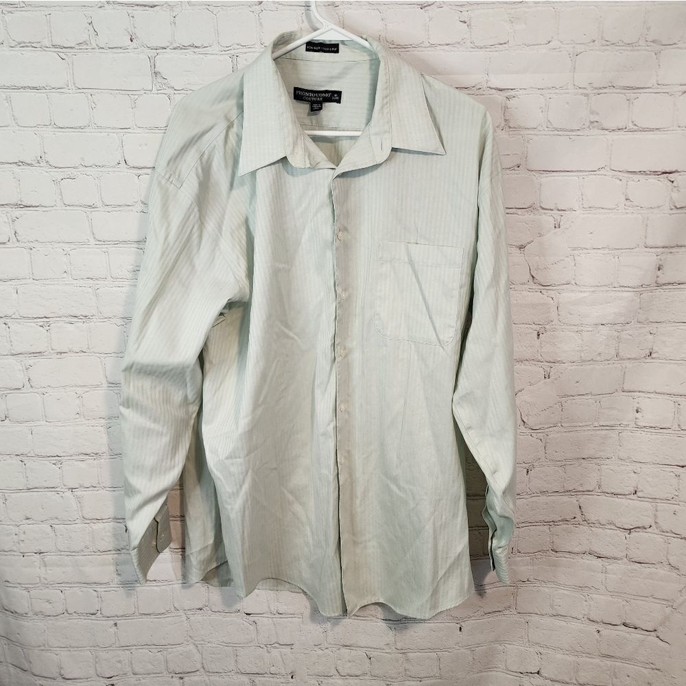 Men's Pronto Uomo Couture "100's 2 Ply" longsleeve button-down shirt, size XL